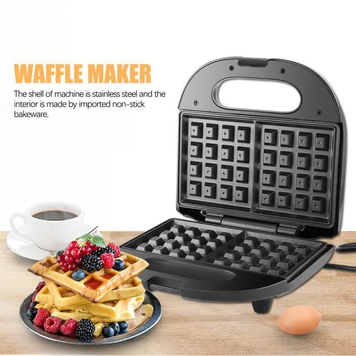 Appareil à Croque Gaufrier 750W Inox