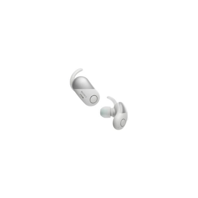 Sony WFSP700NW, Intraaural, crochet auricullaire, écouteur, Sans fil, 20 - 20000 Hz, 0,5 m, Blanc