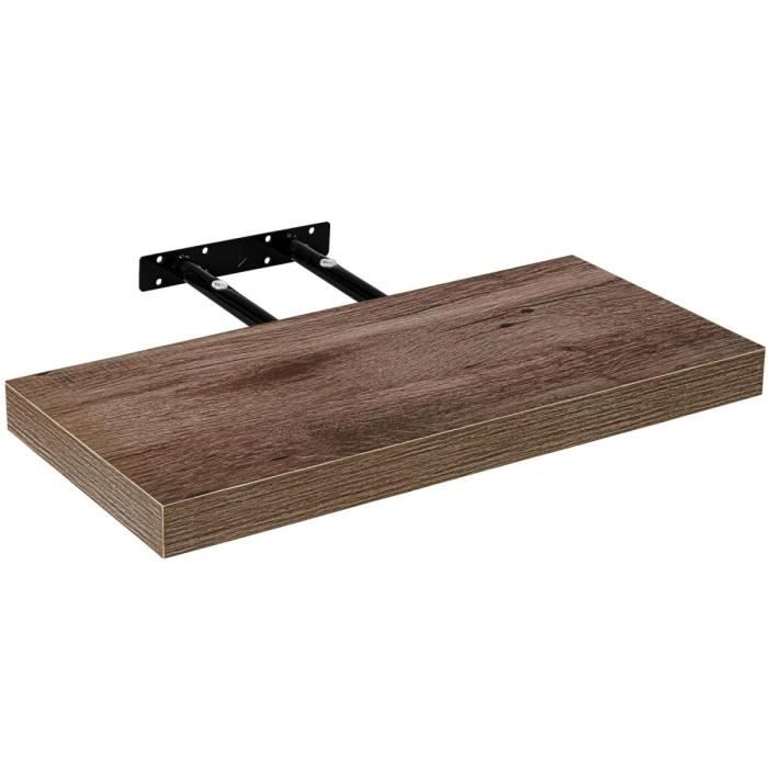 Étagère murale flottante STILISTA® Volato, longueur 90 cm, épaisseur 3,8cm, sans substances nocives, décor bois-clair rustique