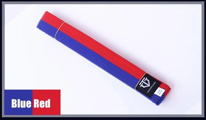 Pandiui23 Ceinture Arts Martiaux Double Enveloppe - Taekwondo, Karaté, Judo - Polyester/Coton
