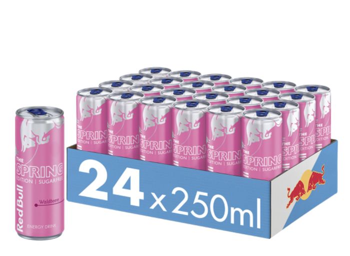 Red Bull Rose Energy Drink Spring Edition (sans sucre) boissons au goût de baies sauvages