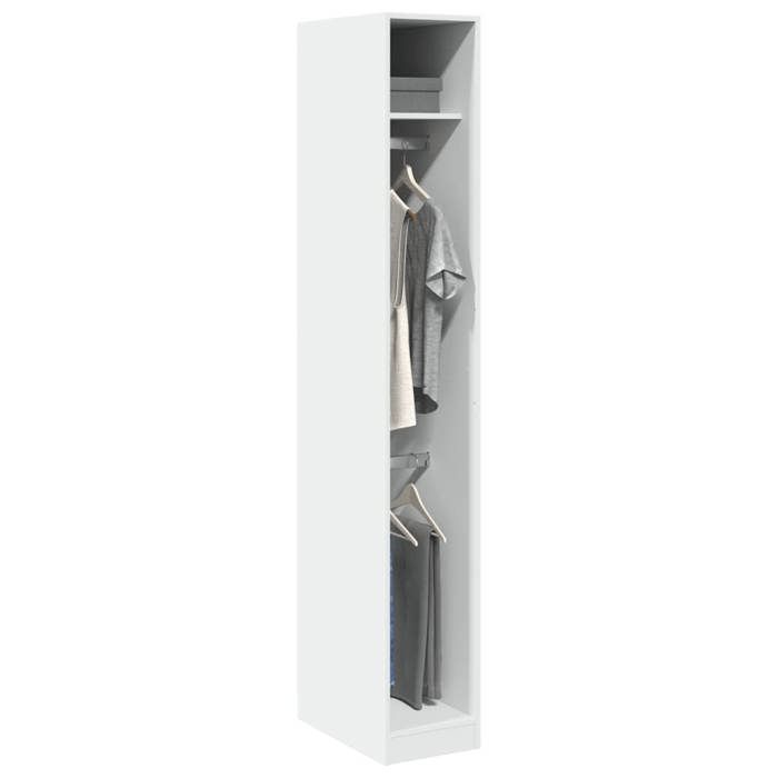 Black November Garde-robe - Armoire à Vêtements Blanc 30x50x200 cm - Bois dingénierie CC2397774