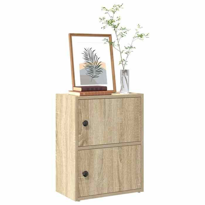 vidaXL Bibliothèque chêne sonoma 40x24x52 cm bois dingénierie étagère à livres support de rangement support à livres 860357