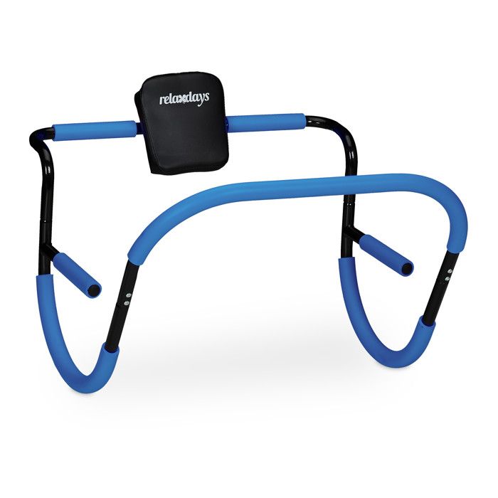 Relaxdays Appareil abdominaux, machine musculation maison muscles du ventre, HxlxP: 66 x 70 x 70 cm, noir - Sport