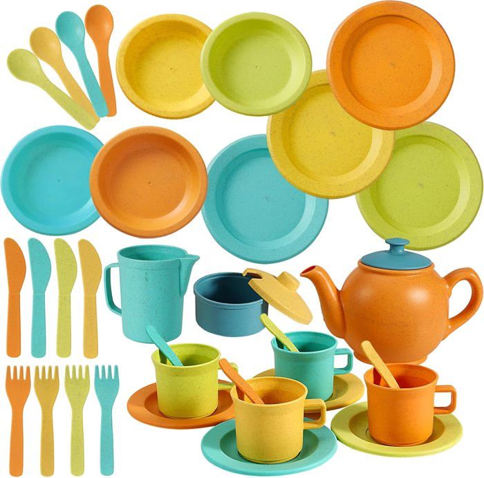 Services à thé - ZIG-ZAG TERRITOIRES - Cuisine Enfant & Service à Thé - Multicolore - 35 pièces - Plastique