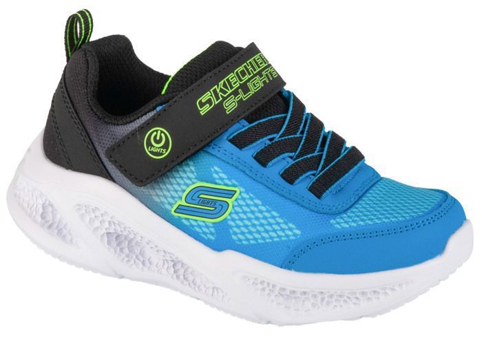Skechers Baskets - SKECHERS - Meteor-Lights Krendox - Bleu - Fermeture scratch - Technologie Lights