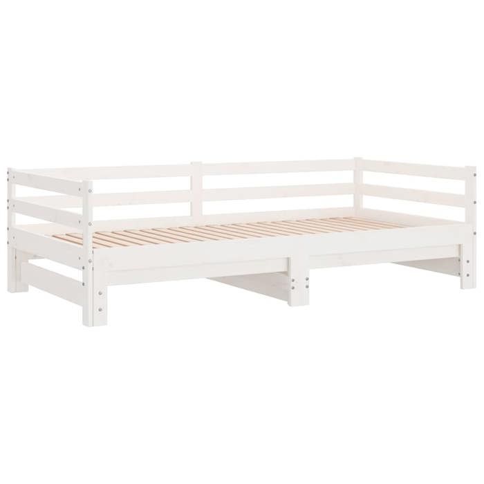 Remise2 Places Lit coulissant sans matelas blanc 80 x 200 cm JILIMAISON2025 33047368