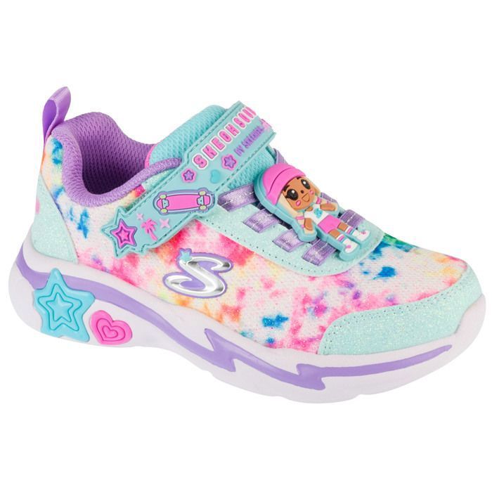 Skechers Baskets pour fille - SKECHERS - Skech Squad 302214L-MTMT - Menthe - Fermeture scratch - Tissu