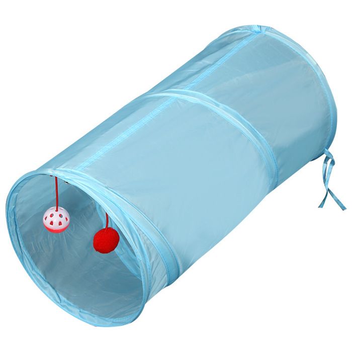 Tunnel pour animaux de compagnie tunnel pour chats et lapins Accessoire pour clapier 1 pièces （bleu）