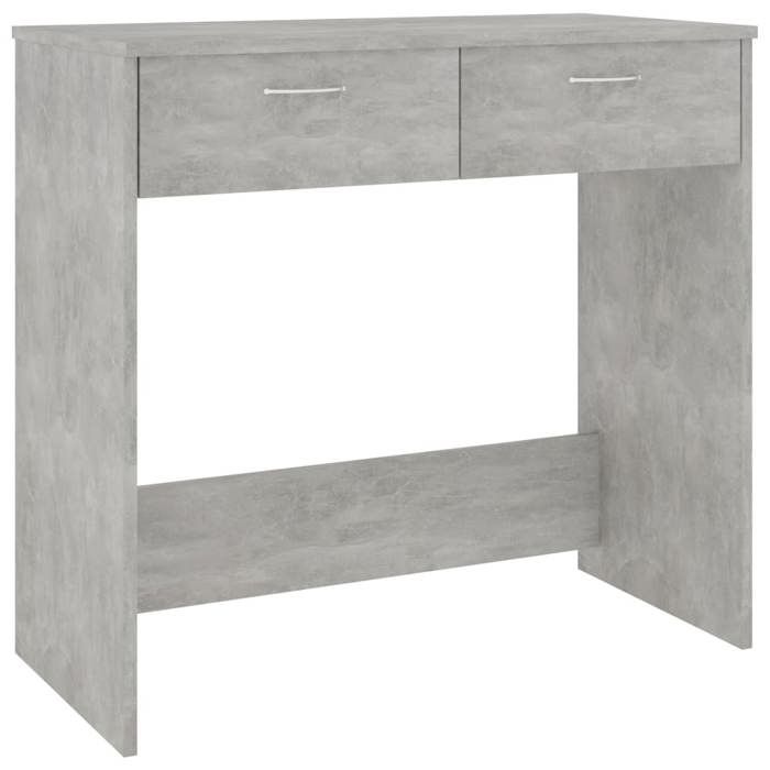 (22723)Bureau Cadre stableBureau Gris béton 80x40x75 cm bois d’ingénierie FR