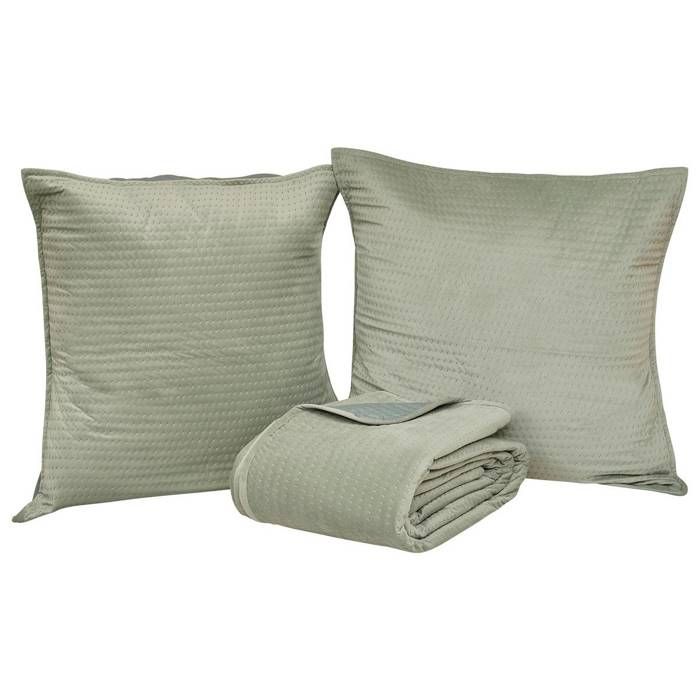 Dessus de lit Lilou vert céladon 260x240cm Dessus de lit Lilou vert céladon 260x240cm