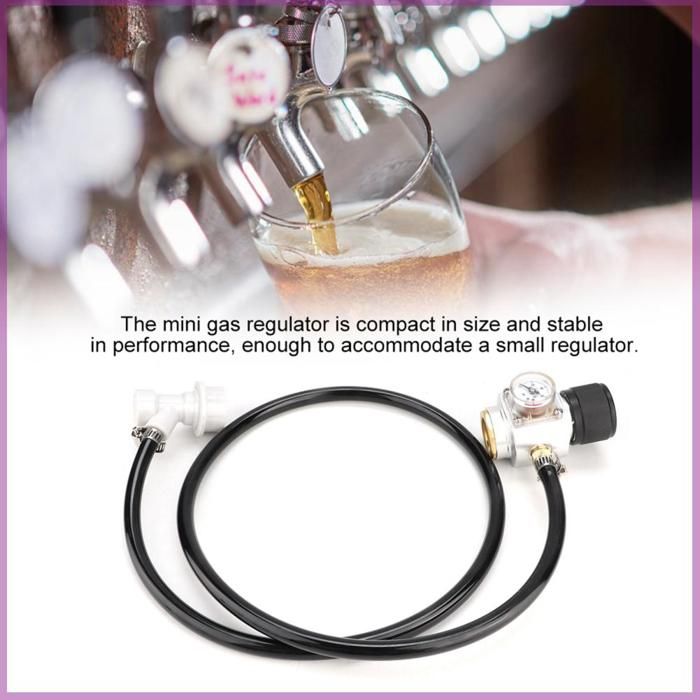 Sonew régulateur de gaz CO2 Mini régulateur de gaz Homebrew CO2 avec déconnexion de verrouillage
