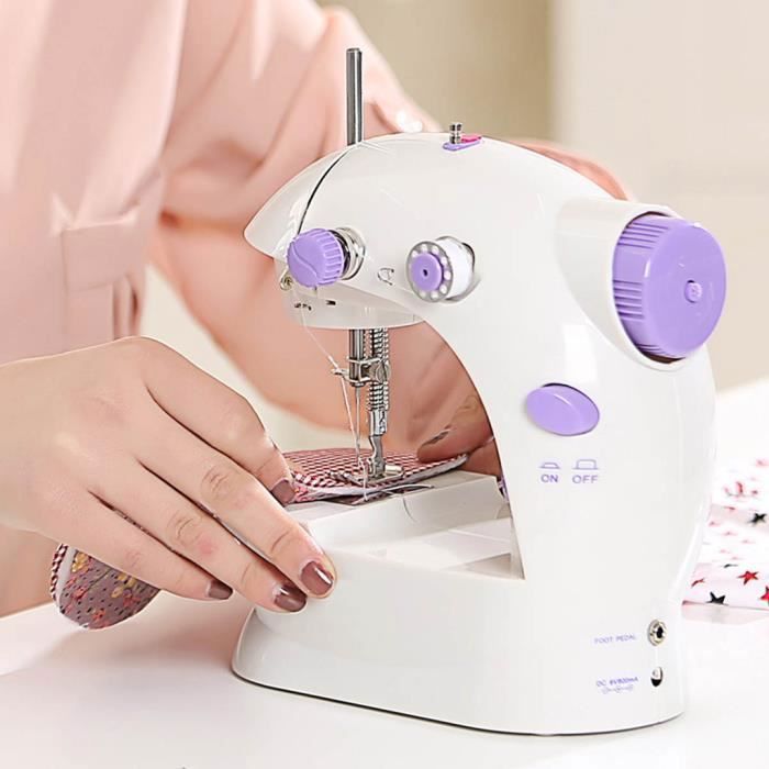 Mini Machine à Coudre Portable Pour Débutants - électrique, Réglage Vitesse, Pédale Incluse - Pour Petits Projets