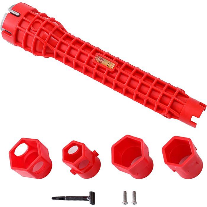 Clé robinet 14 en 1 outil installation plomberie multifonction pour sanitaires évier salle de bain cuisine