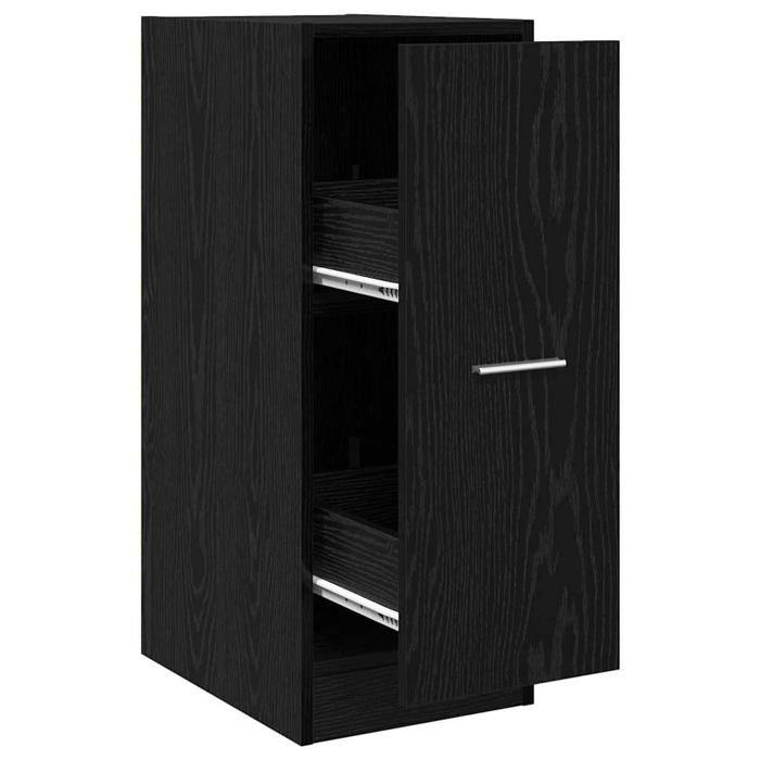 Cabinet de pharmacie moderne - vidaXL - Chêne noir - 30x41x77.5 cm - Rectangulaire - Bois dingénierie - 1 porte