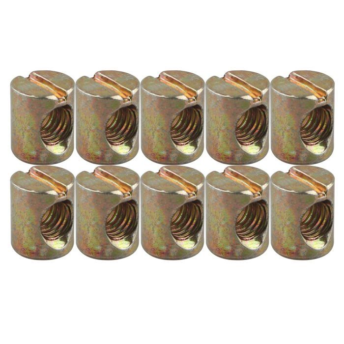 10 pcs M8 * 15 mm Corps Écrous à fente chevilles Écrous pour meubles Chaises de lit de berceau