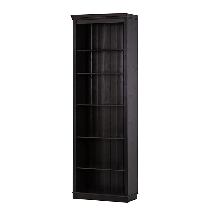 Anita-bibliothèque Avec 5 Étagères En Pin Marron Foncé Anita-bibliothèque Avec 5 Étagères En Pin Marron Foncé