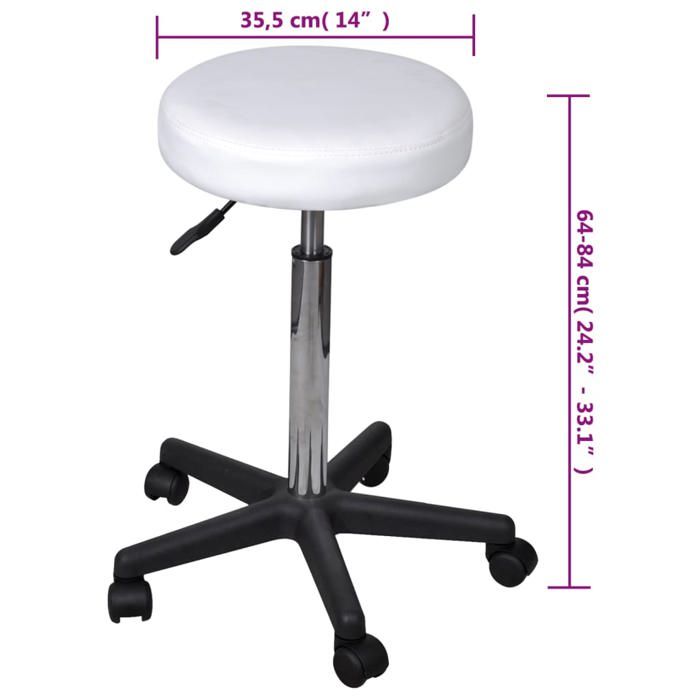 Fauteuil Ergonomique - Blanc - Tabouret de bureau - (1 PC) - Blanc moderne-desgin F368 Fauteuil Ergonomique - Blanc - Tabouret de bureau - (1 PC) - Blanc moderne-desgin F368