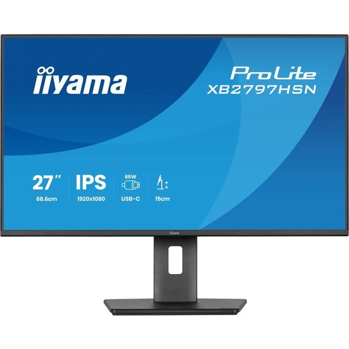 iiyama ProLite XB2797HSN B1 Écran LED 27 1920 x 1080 Full HD @ 100 Hz IPS 350 cdm² 1500:1 1 ms HDMI DisplayPort USB C haut parleurs - vue 5