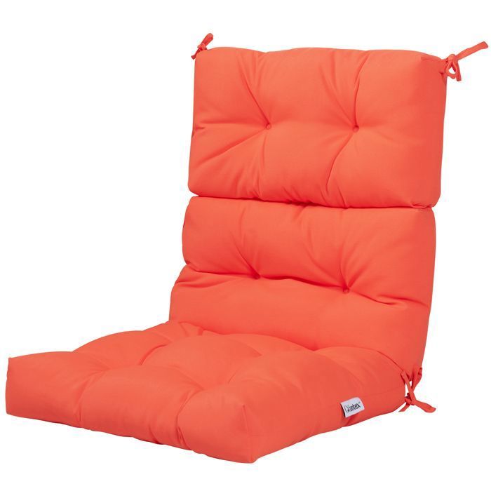 Coussin pour Chaise COSTWAY avec Dossier et Sangles en Corde Antidérapantes en Polyester Imperméable - Orange Coussin pour Chaise COSTWAY avec Dossier et Sangles en Corde Antidérapantes en Polyester Imperméable - Orange