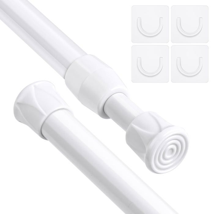Tringle à Rideau 2PCS Barre Extensible à Rideau Télescopique 40-70cm S Percage Réglable Tringle Extensible #2 2PC-B LANCE-RIDEAU