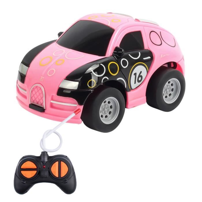 rose-Voiture jouet anti collision télécommandée pour garçons, modèle sans  fil, dérive de simulation, haute vi