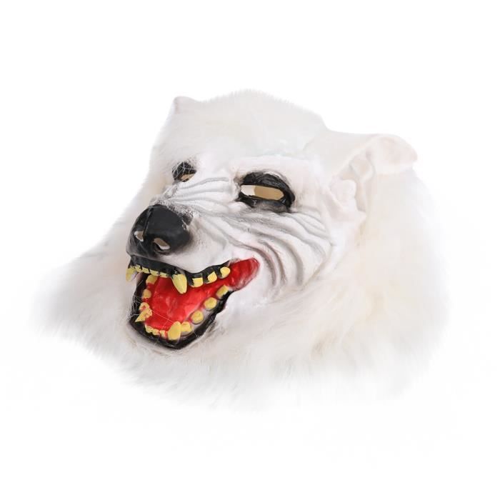 Masque De Tête D'animal En Fausse Fourrure Avec Bouche Mobile - Déguisement Amusant Pour Halloween, Fêtes Et Carnaval