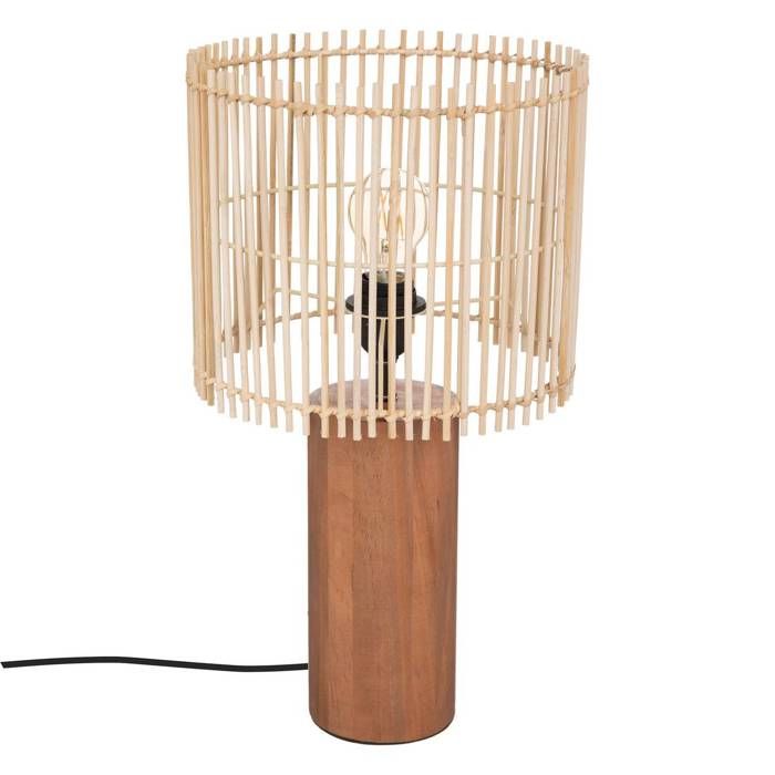 Lampe Davys pin H48cm - Atmosphera createur dinterieur - Marron