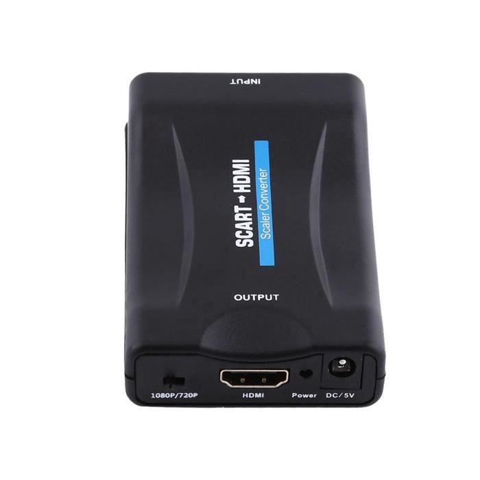 SCART HDMI Audio Video Converter scaler adaptateur 720P 1080P avec câble USB (sans adaptateur) -SEC
