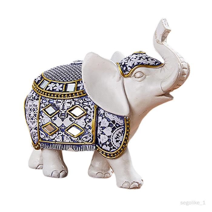 2x Résine Éléphant Statue Figurines Artisanat Ornements Creative Animal Sculpture pour Salon 2x Résine Éléphant Statue Figurines Artisanat Ornements Creative Animal Sculpture pour Salon