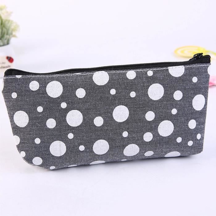 Lot De 2 Trousses à Crayons En Peluche, Trousse Blanche Moelleuse Pour