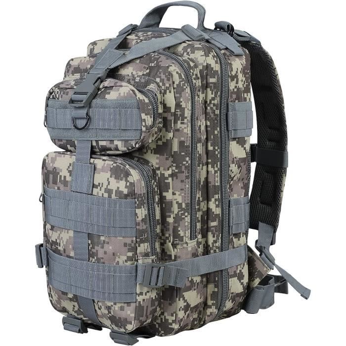Sac à dos tactique système Molle 30 litres noir - Metal Badge