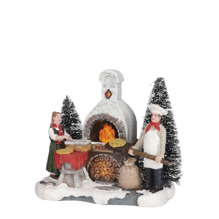 Village de Noël Miniature Pizzeria extérieure Luville Originals L11,5