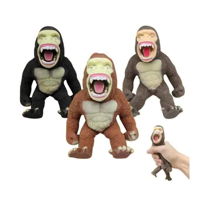 Squishy Monkey,3 pcs Figurine de Gorille Anti Stress,Gorilla Toys  Latex,Jouet Gorille Anti-anxiété, Gorille de Singe de Latex - Cdiscount