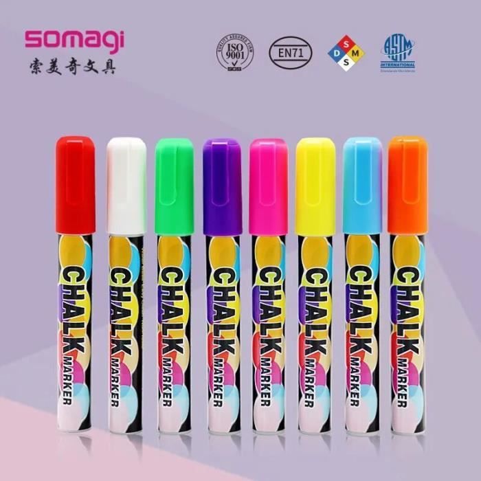 Craie Sans Poussière XOXVURI - 12 Pièces Lavables - Non Toxique Pour Enfants - Multisurfaces