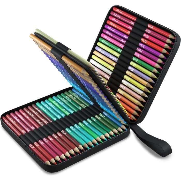 Ohuhu Halawa Series 72 Crayons De Couleur à L'Huile Haute Pigmentation - Boîte Métallique