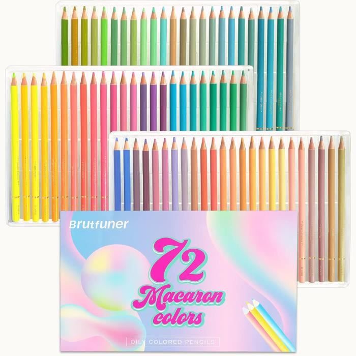 Crayons De Couleur Macaron 72 Couleurs,Convient Aux Adultes,Aux Enfants