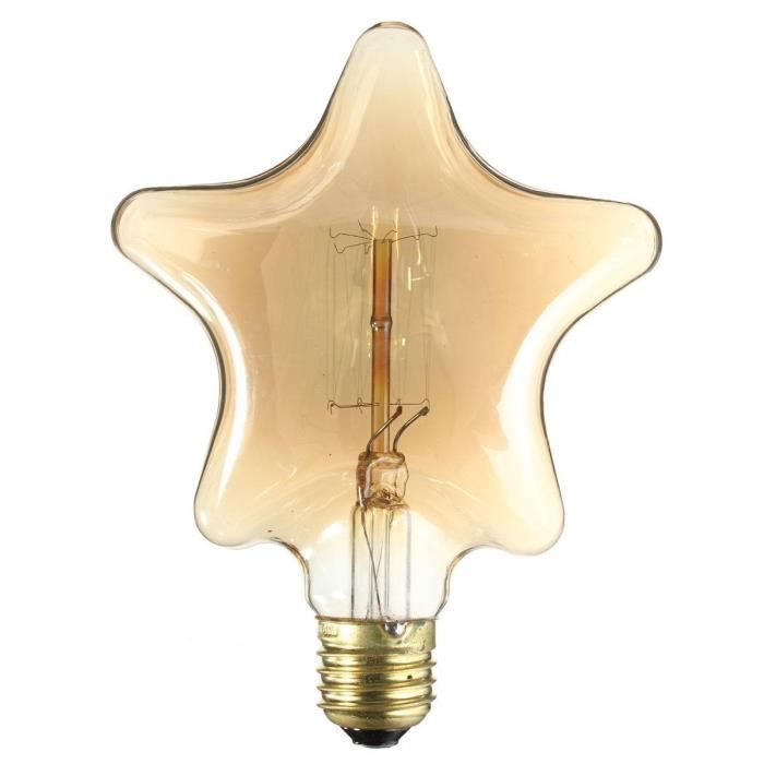 E27 40w Edison Vintage Lampe Etoile Lampe Halogene Blanc Chaud