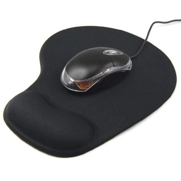 TEKXDD Tapis de souris ergonomique en mousse à mémoire de forme avec  support de poignet, base en caoutchouc antidérapant, pour bureau,  ordinateur