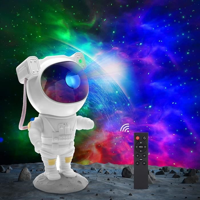 Projecteur Astronaute, Projecteur ciel étoile, Lampe Projecteur Galaxie  avec Télécommande, Lampe Veilleuse LED pour Décoration A73