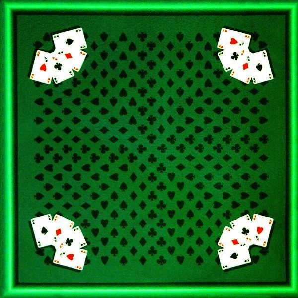 Tapis de jeu de carte carré d'As vert 66x66cm - Cdiscount Jeux - Jouets