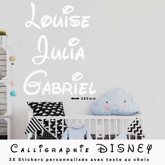 Stickers Muraux Deco Chambre Enfant 3 Prenoms Au Choix Style Disney Blanc 450x370 Mm Cdiscount Maison Stickers Muraux Deco Chambre Enfant 3 Prenoms Au Choix Style Disney Blanc 450x370 Mm Cdiscount Maison