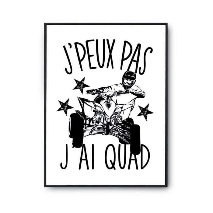 Affiche Humour 'Tir Armes J'peux Pas' – Poster A2 Premium Blanc Pour Déco Murale Fun & Originale
