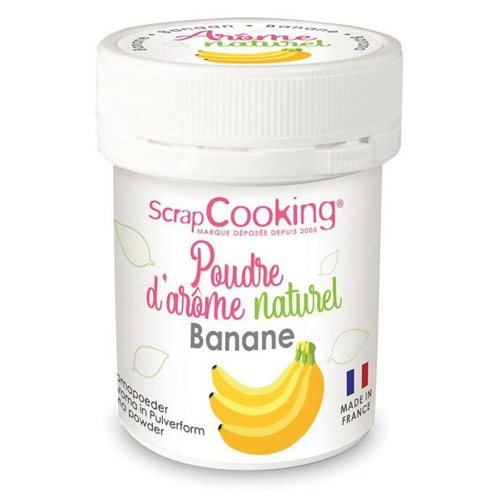 Arôme naturel de banane Vous allez désormais pouvoir parfumer vos gâteaux et toutes vos pâtisseries grâce à la nouvelle gamme de