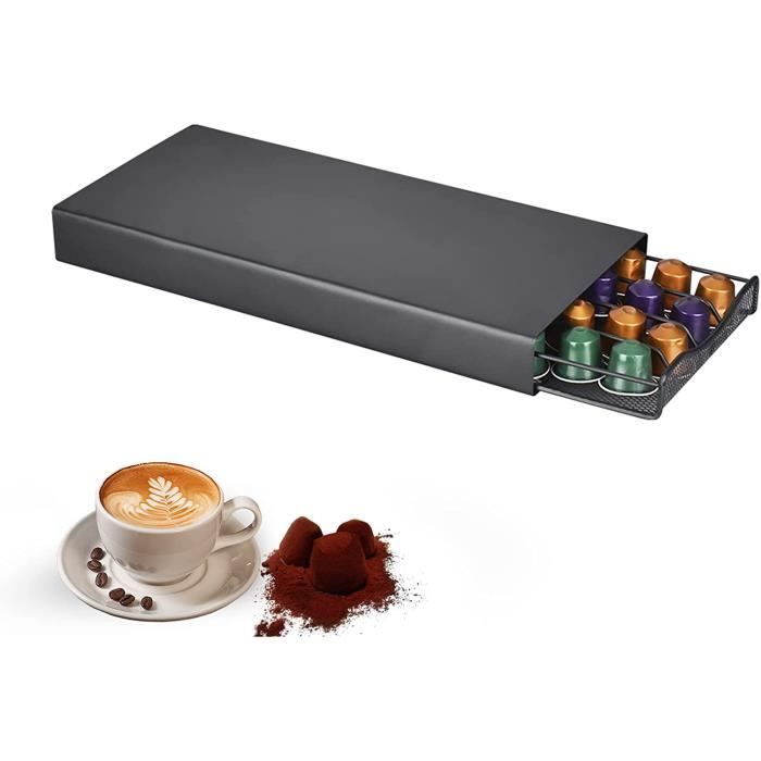 Porte-capsules De Café Baroni Home - 55 Capsules, 11 Compartiments, Blanc, 38x23x5 Cm, Pour Machine Nespresso®