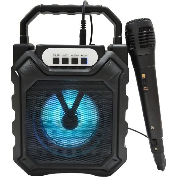 Enceinte Bluetooth Portable avec Micro, Radio FM, Lecteur USB-TF pour  Karaoke Mariage Conférence Spectacle Réunion Classe Fête (M) - Cdiscount TV  Son Photo