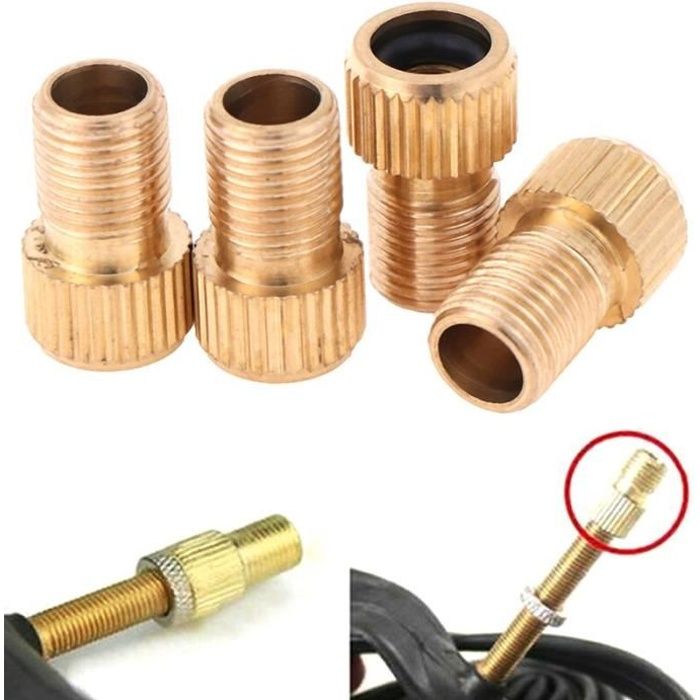 Convertisseur Presta à Schrader, adaptateur de Valve de pneu de vélo, accessoires de pompe de vélo, 4 pièces-lot [0A0B41D]