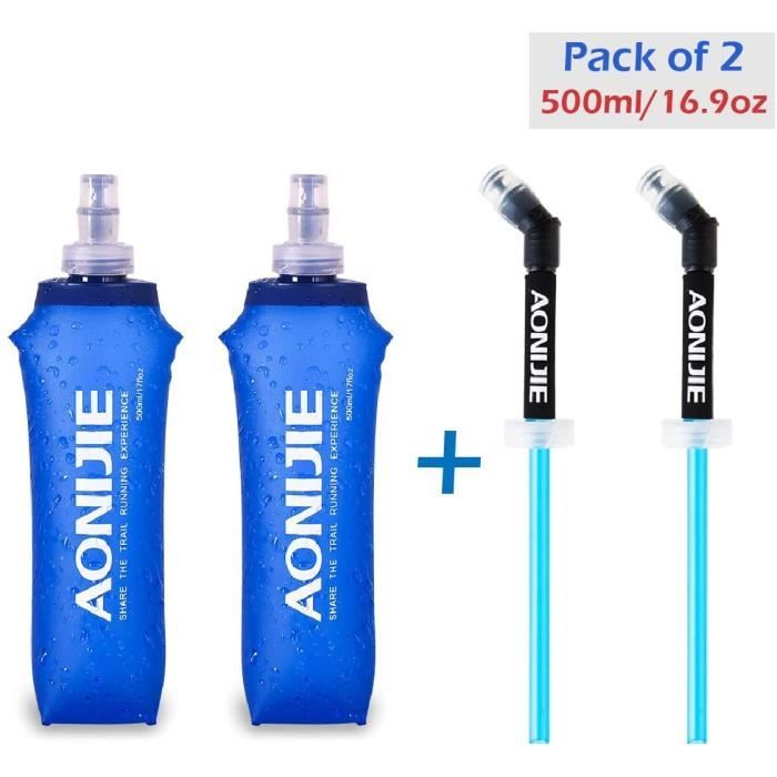 Gourde Souple Running 250ml 450ml 500ml Réservoir Flasque Pliable Bouteille  d'eau Souple en TPU pour Sac d'hydratation Randonnée M - Cdiscount Sport