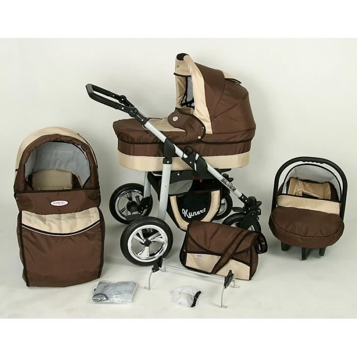 poussette trio marron