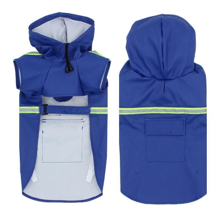 Manteau de pluie pour chiens - Bleu-M - Imperméable - Lumineux - Petit chien - Chihuahua